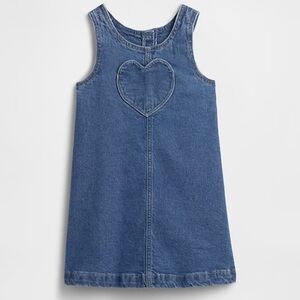 GAP Blue Denim Dress with Heart Detail